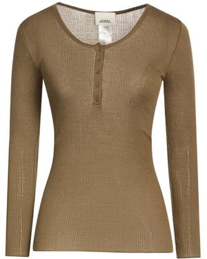 Isabel Marant Light And Thin Long-Sleeved V-Neck T-Shirt - Green
