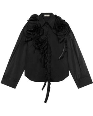 Blumarine Long-Sleeved Shirt - Black