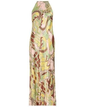 RIXO London Versatile Printed Satin Dress - Metallic