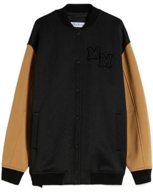 Max Mara Plain Jersey Pilot Casual Jacket - Black