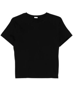 Amomento Crew Neck Short-Sleeved T-Shirt - Black