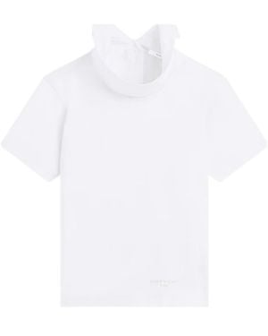 Givenchy Logo Embroidered High-Neck Top - White