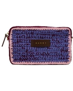 Marni Zippered Shoulder Bag - Blue