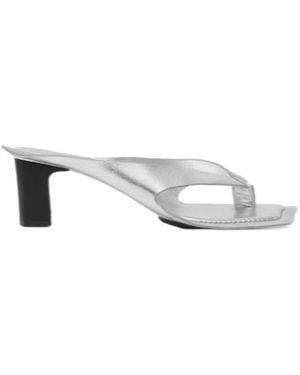 MM6 by Maison Margiela Anatomic Flip Flop Mules - White