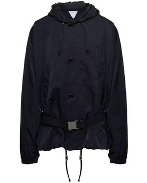 Bottega Veneta Packable Hooded Jacket - Blue