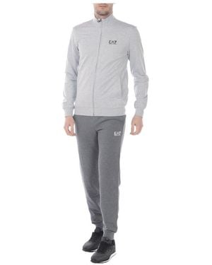 EA7 Zipper Jumper And Trousers - Grey