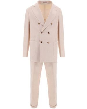 Brunello Cucinelli Double-Breasted Suit - Natural