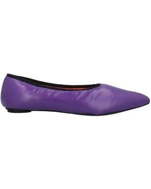 Marni Solid Color Flat Shoes - Purple