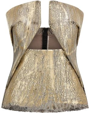 Rick Owens Prong-Detail Strapless Top - Metallic