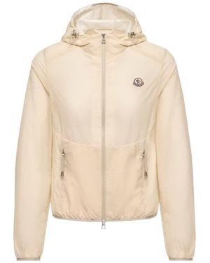 Moncler Zip-Up Hooded Jacket - Natural