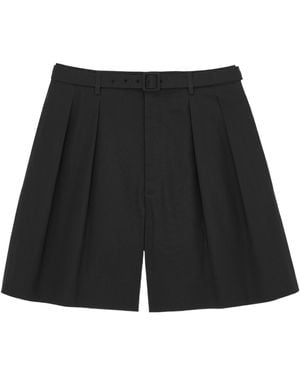 Saint Laurent Cotton Bermuda Shorts - Black