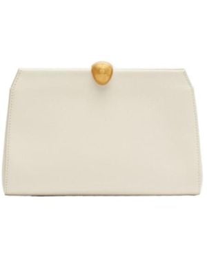 Nour Hammour Lou Leather Clutch - Natural