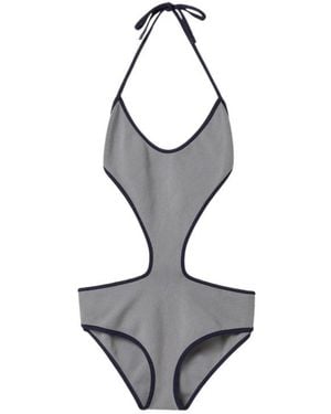 Miu Miu Technical Knit Swimsuit - Metallic