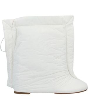 MM6 by Maison Margiela Leather Ankle Boots - White