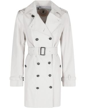 Save The Duck Long-Sleeve Trench Coat - Grey