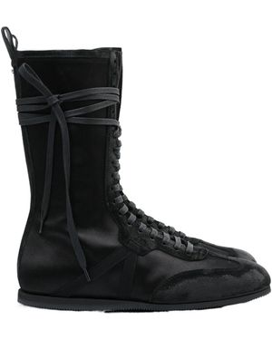 Ann Demeulemeester Fides Soft High-Top Boxing Sneakers - Black