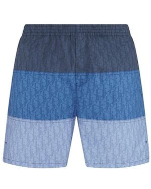 Dior Oblique Swim Shorts - Blue