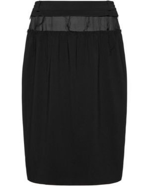 ワンピース MAISON MARGIELA Women Mid Skirts S51FP0110S49465 900 BLACK Maison Margiela Women's Midi Skirt in Black Maison Margiela