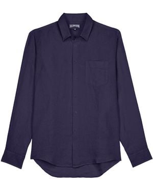 Vilebrequin Linen Classic Shirt - Blue