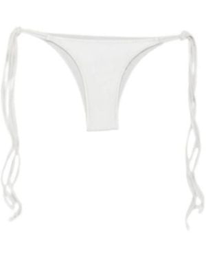Frankie's Bikinis X Jennie Mabel Side-Tie Bikini Bottoms - White