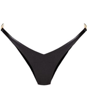 Gcds Logo-Hardware Triangle Shape Bikini Bottoms - Black