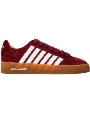 DSquared² Suede Lowtop Sneakers - Red