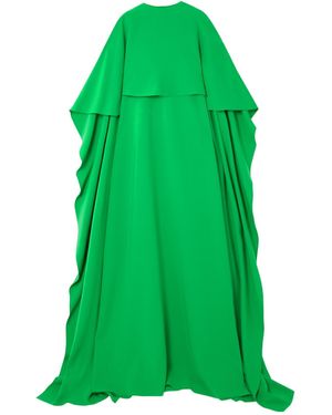 Oscar de la Renta Cape Dress - Green