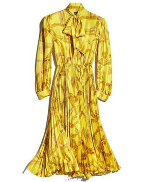 Gucci Printed Silk Twill Chemisier Dress - Yellow