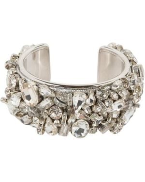 Dries Van Noten Embellished Cuff Bracelet - White