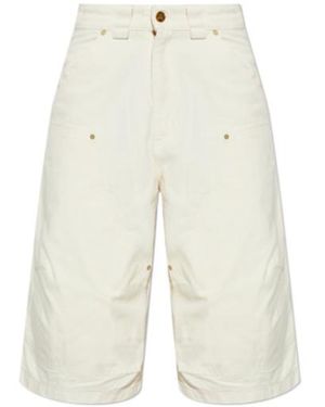 Willy Chavarria Stockton Logo Cargo Shorts - White
