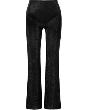 Alexander Wang Metallic-Threading Bootcut Pants - Black