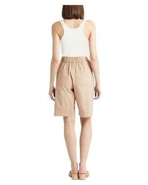 Max Mara Crew-Neck Racerback Ribbed Tank Top - Natural