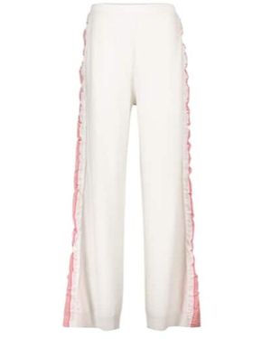 Stella McCartney Monogram Virgin Wool Joggers - White