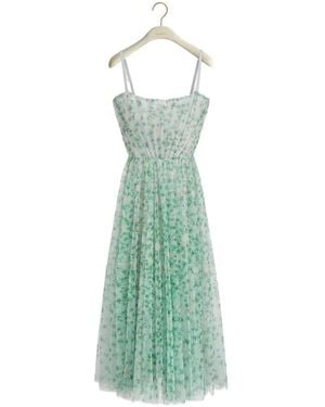 Dior Mid-Length Flared Dress - Green