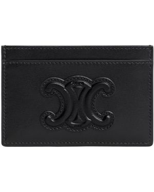 Celine Card Holder Cuir Triomphe - Black