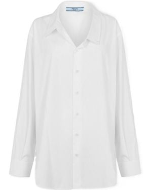 Prada Cotton Button-Up Shirt - White