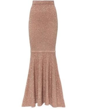 Altuzarra Kasou Metallic Knit Maxi Skirt - Brown