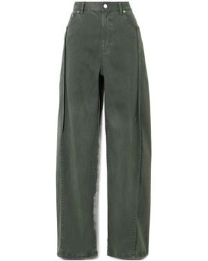 Tibi Stretch-Twill Pants - Green