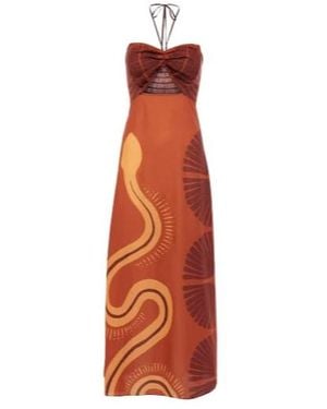 Johanna Ortiz Cotton Maxi Dress - Red