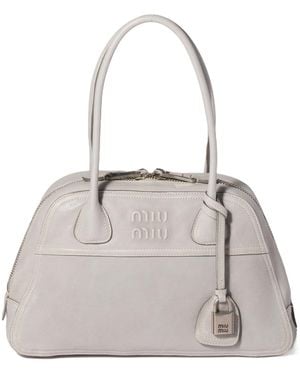 Miu Miu Vivant Nappa Leather Bag - Grey