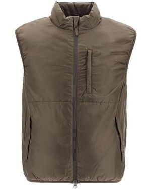Aspesi Padded High-Neck Gillet - Brown
