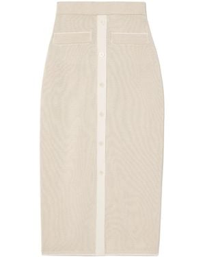 JOSEPH Fine Knit Midi Skirt - White