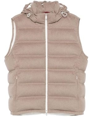 Brunello Cucinelli Water Resistant Padded Vest - Natural
