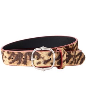 Isabel Marant Leopard-Print Calf Hair Belt - Multicolor