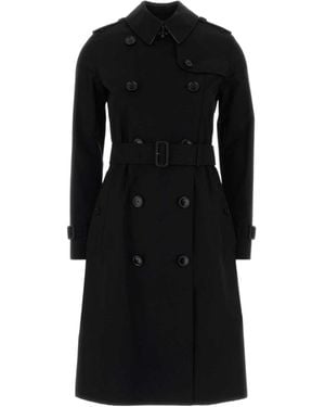 Burberry Belted Double-Breasted Trench Coat - Black