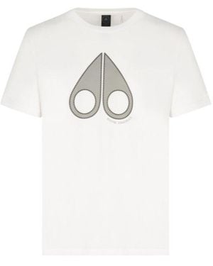 Moose Knuckles Logo Print T-Shirt - White