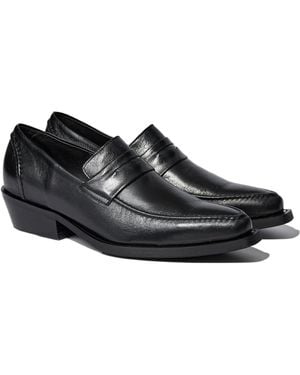 Our Legacy Cypher Pointed-Toe Penny Loafers - Black