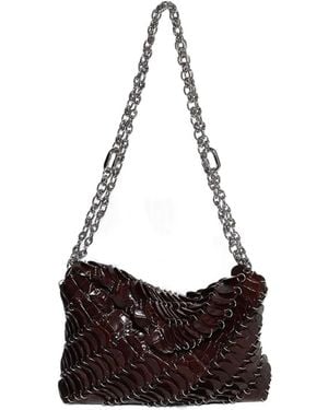 Rabanne Rabanne Embossed Chain-Linked Shoulder Bag - White