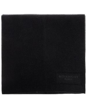 Givenchy Paris Logo Embroidered Scarf - Black