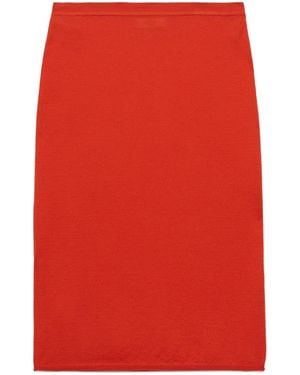 Prada Cashmere Skirt - Red